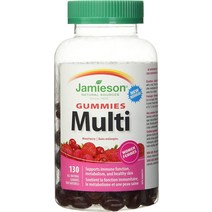 여성용 종합비타민 구미 - 천연 혼합 베리 맛 유전자 변형 성분 없음 글루텐 프리 Jamieson Multivitamin Gummies For Women 130 구미, 기본