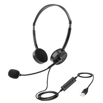 게이밍 헤드셋 노트북 PC 노이즈 캔슬링 마이크 USB 콜센터 홈 오피스 전화 고객 서비스 플매트 카펫 러그 앤 플레이, [01] Black, 1.Black