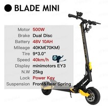 블레이드 미니 프로 전기 스쿠터 9 인치 500W 48V 사전 판매, 02 BLADE MINI