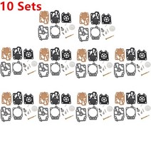 연료공급 기화기 다이어프램 잔디 트리머 가스켓 세트 카브 139f 26CC 33CC 43CC 52CC 용 수리 키트, [03] 10 Sets