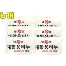 댕이몰 말표말 재활용비누 재생 세탁비누 400g, 6개