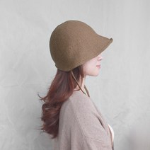 애지중지상점 여성 가을 보넷 버킷햇 여자 겨울 벙거지 묶는 스트랩 중년 엄마 여행 니트 모자 H9002_03