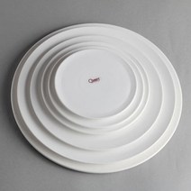 크레아트 원형평접시 6size 낱개, 백색