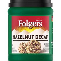 Folgers 폴저스 헤이즐넛 디카페인 분쇄 커피 326g, 커피메이커
