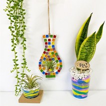 타일 우드 이오난사 화분 만들기 재료 키트 초등저 방과후학습 미술준비물 DIY, 호리병