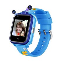 어린이용 4G 스마트 워치 Speedtalk 듀얼 카메라 SIM 카드 GPS 위치 추적 장, Blue
