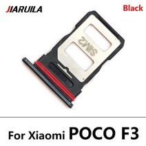 10 개/몫 Xiaomi Pocophone POCO F2 Pro / Poco F3 용 새로운 SIM 카드 트레이 슬롯 홀더 어댑터 액세서리, 01 Poco F3 Black