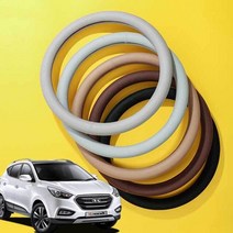 자동차 땀흡수 핸들커버 투싼ix 쿨메쉬 핸들, 매쉬원형, 블랙