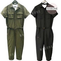 Makone 상표등록 남자 반팔 여름 점프슈트 오버롤 Z012