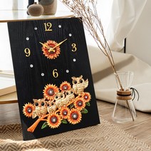 미니 부엉이 오형제 액자시계 30 40