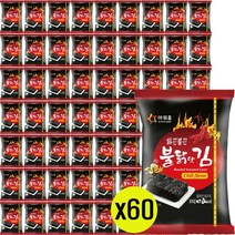 아워홈 불닭맛김 3g x 60봉지 /유통기한 최상, 60개, 1