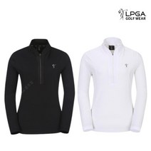 LPGA 여성 골프웨어 반짚업 골조직 티셔츠 L211TL502P