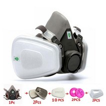 안전방독면 화재 농약 공사현장 피부보호 하프 마스크 스프레이 페인트 가스 마스크 호흡기, 6200-17-1