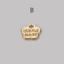 100 개 미니 골드 문자 매력 quot;손으로 만든quot; 펜던트 수제 태그 빈티지 DIY 보석 만들기 결과 액세서, b