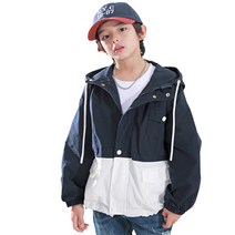 더베이지 봄 주니어 남아 후드 집업 일루전 우븐 점퍼 B2919 아동 초등학생 후드 집업