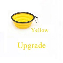 펠렛 제조기 기계 애완동물 사료 가공 Collapsible 느린 먹이 그릇 개 일반 애완 동물 접는 실리콘 여행 휴대용 강아지 음식 컨테이너 피더 접시, Upgrade Bowl-Yellow_As Shown