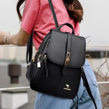 수납력좋은 40대여성 가죽백팩 블랙 가방 메는가방