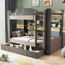 유아용2층침대 2층 남매침대 책상침대 자매 어린이, 07.침대+책상+서랍