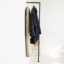 코코디피 까사 벽면 고정 봉 부착 행거 옷가게 맞춤 주문제작 헹거 파이프 옷걸이, 회색