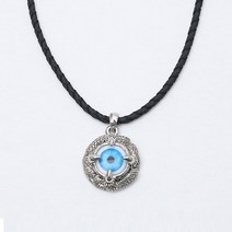 드래곤 눈 펜던트 남자 가죽 목걸이 N0243