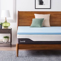 LUCID 젤 주입 메모리폼 통기성 매트리스 토퍼 5.1cm 트윈, Topper Only