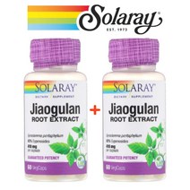 (1+1) 솔라레이 자오굴란 Jiaogulan 지아오굴란 교고람 돌외 추출물 410mg 60 베지캡슐 2팩
