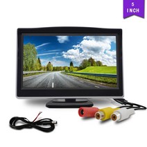 후석모니터4.3/5 인치 모니터 TFT LCD 화면 디스플레이 자동차 차량 트레일러 픽업 RV 트럭 주차 후면보기, 02 5 Inch Monitor
