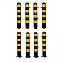일자형 스틸 볼라드 76 x 1200mm, 앙카식(H1100) 고리좌우2개