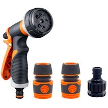 새로운 4 피스 워터 노즐 헤드 가든 급수 호스 스프링클러 세차 범퍼 호스 분무기 가든 세차 키트 EU 사용 2021, A