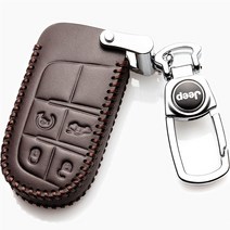 자동차키케이스 JEEP 지프 참되다 가죽키홀더지갑 2017 타입 자유 열쇠고리 껍데기 나침반 협객대절노 2983259625, C타입 스마트 4건 커피 색