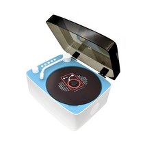 휴대용cd플레이어 미니cd플레이어 앰프 라디오 mp3 소형 Onvian-벽걸이 형 CD 플레이어 서라운드 FM 라디, 02 Blue
