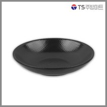 [돌산멜라민] 체크(흑) - 원형 찬기 (업소용그릇 멜라민그릇 예쁜그릇 식당접시 멜라민볼 멜라민찬기 검정색그릇), (DS-7755-1), 1-1호