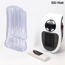 휴대용전기히터 usb충전 휴대용 전기 히터 500W 팬 세라믹 안전 에너지 절약 조용한 방 온도 조절기 겨울, 02 White No Box_01 미국
