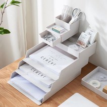모던 공시생 필기구 정리 데스크 테리어 사무실 필수템 꿀템 파일함 회사 책상 꾸미기 다꾸 수납함 비품 정리함 서류 정리대 트레이 문구, 제품선택, 서브 정리함