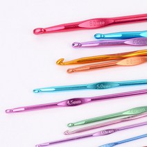 레이스 모자 손뜨개 컬러 뜨개질 코바늘 12P세트코바늘세트 뜨개질바늘 코바늘 컬러뜨개바늘 손뜨개바늘