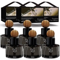 헤트라스 차량용 디퓨저 방향제 60ml + 리본끈선물세트, 6개입, 플라워샵향