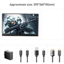 휴대용터치모니터 17.3 인치 165hz 휴대용 모니터 2K 2560X1440 USB C 노트북 100% sRGB IPS HDR 게임 확장, 01 2K 17.3_02 AU 플러그