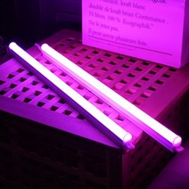 LED T5 간접조명 칼라 간접등 핑크 보라 슬림 형광등 LED바, KM 2핀 스위치 전원코드선 1.5M