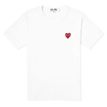 편집샵 드럭스 꼼데가르송 꼼데가르송 23SS 여성 레드 하트 와펜 티셔츠 화이트 AZ-T107-051-2 (P002680297)