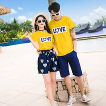휴양지커플룩 성인 커플 시밀러룩 휴가 사진 옷 남성 해변 에 갈 여행 복장 여름
