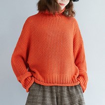 티티웍스 여성용 가오리 하이넥 트위스트 크롭 숏 롤업 풀오버 목폴라