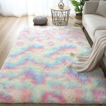 거실 카펫 부드러운 솜털 NonSlip 프론트 북유럽 스타일 도어 매트 룸 장식 대형, 400mm x 600mm, 색깔