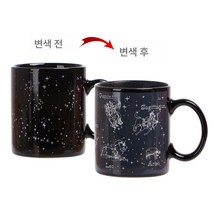 DFMEI 감온변색컵 세라믹컵 머그컵, 십이성좌, 301-400ml