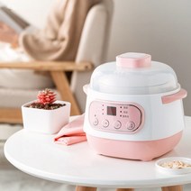 미니멀티쿠커 만능찜기 슬로우쿠커 220V 1L 미니 전기 음식 스튜 냄비 자동 죽 디저트 베이비 푸드 느린 Stewer 휴대용 멀티 쿠커, [01] pink, [01] CN, 01 pink_01 CN