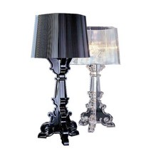 이탈리아 디자인 Kartell Bourgie 아크릴 테이블 램프 간단한 현대 전등 예술 장식 홈 거실 침실 스튜디오 연구, 03 UK Plug, 02 Smoke gray large