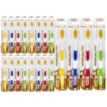 오죤플러스 칫솔 부드러운 이중 미세모, 골드 20개