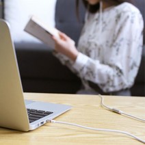 노트북 차량 헤드셋 오디오 전송 연장케이블 최적음향 자동차 음악감상 원음재생, 화이트