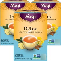 요기티 디톡스 카페인 프리 16개입, 29g, 3개