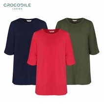 [크로커다일레이디] 저지 5부 소매 티셔츠_CL0MTL401