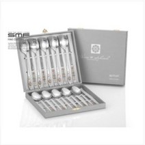 삼미(SMF) 잉글랜드 12꽃 샾 루비 세라믹 수저 선물 세트 수저 세트 10P, 1
